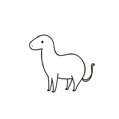 Naklejka premium Whimsical Pastel Illustration with Bold Outlines on White Background