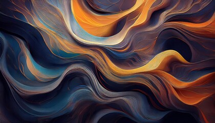 Vibrant Abstract Wave Artwork with Flowing Lines and Gradient Colors