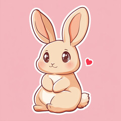 Fototapeta premium easter bunny sticker
