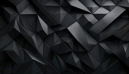 Obraz premium Abstract Black Geometric Triangular Pattern Texture Design