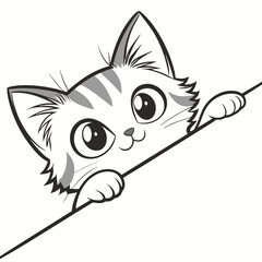 cat with a bow isolated on white