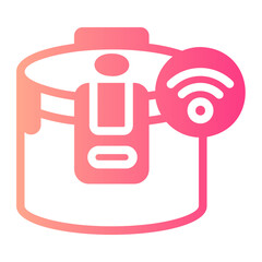 Fototapeta premium rice cooker gradient icon