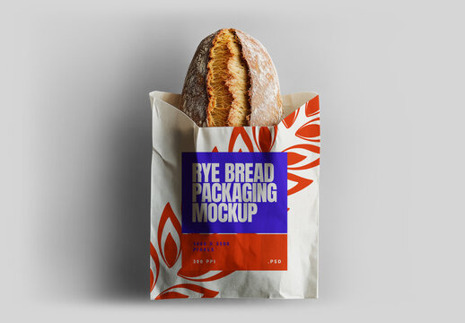 Rye Bread Bag Packaging Mockup for Design and Branding Projects