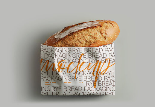 Rye Bread Bag Packaging Mockup for Design and Branding Projects