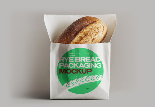 Rye Bread Bag Packaging Mockup for Design and Branding Projects
