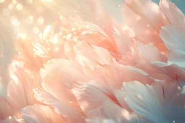 Close Up of Soft Pink Sakura Petals in Gentle Wind
