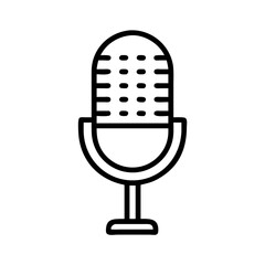 retro microphone vector illustration
