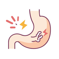 stomach pain concept vector illustration