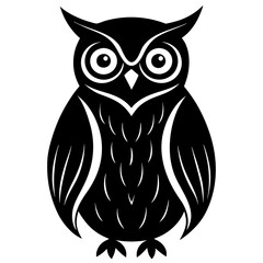 owl vector shilhouette single icon 