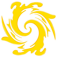 Spiral concentric abstract swirl  logo icon isolated