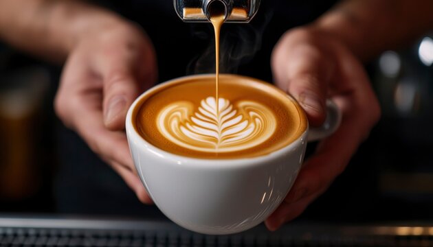 Barista pouring latte art (1)