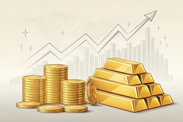 gold bars on gold background