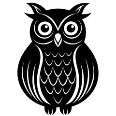 owl vector shilhouette single icon 