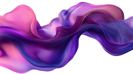 Wavy abstract purple background with flowing smoke and metallic texture