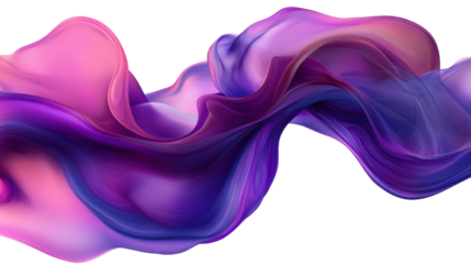 Wavy abstract purple background with flowing smoke and metallic texture