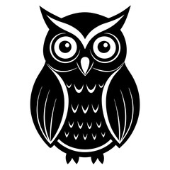 owl vector shilhouette single icon 