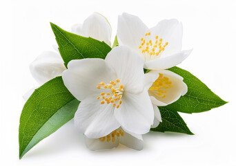 jasmine flowers isolated on white background