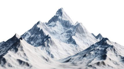 Snowy mountain landscape with panoramic alpine view