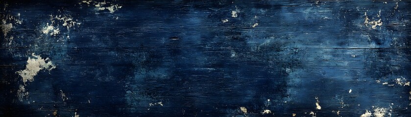 Obraz premium Abstract background showcases dark blue wood with peeling paint