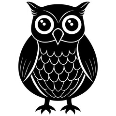owl vector shilhouette single icon 