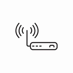 Wireless router network icon vector sign