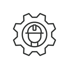 Service Maintenance, icon in line design. Service Maintenance, repair service, routine inspection, operational support on white background vector. Service Maintenance, editable stroke icon