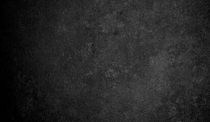 Abstract charcoal wall texture with light reflection. Vector realistic illustration of black background with rough surface, old paint on grungy dark color wall, weathered chalkboard, loft design