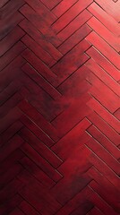 Elegant herringbone patterned wooden floor in rich red tones, adding warmth and sophistication to any interior space.