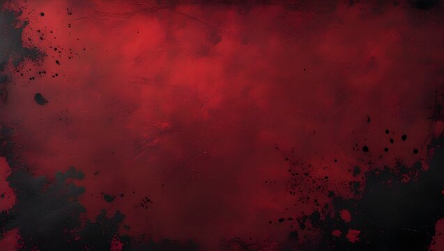 Vintage Red Grunge Texture with Scratches and Rough Details, Thumbnail background, red bg.