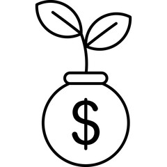  Money Saving Line Icon