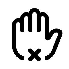 Stop Simple Line Icon. Single icon, line vector icon