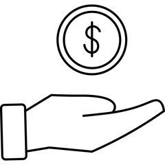Money Saving Line Icon