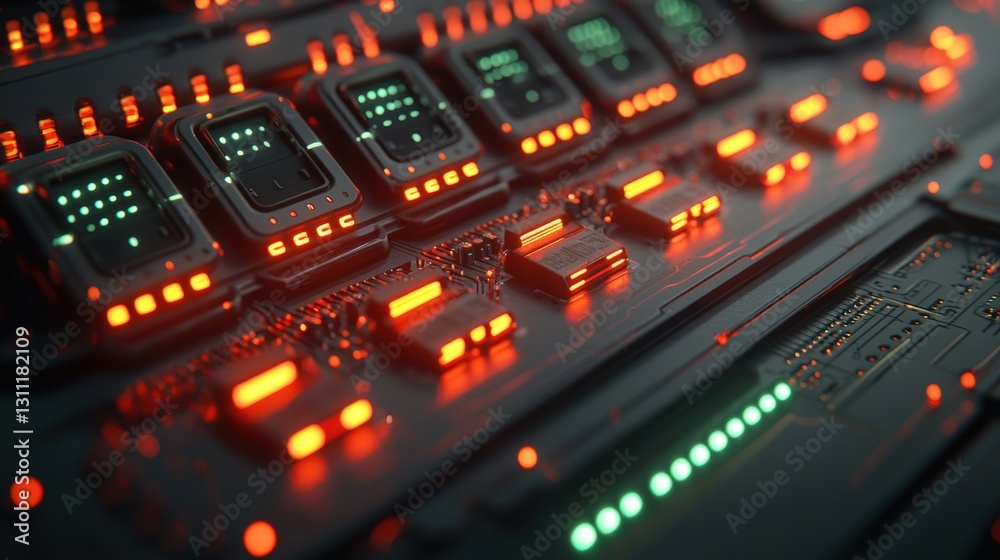 Poster computer keyboard featuring a variety of colorful buttons and keys for enhanced user experience