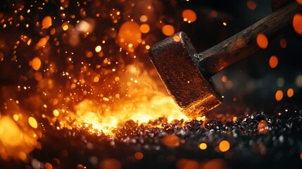 Striking Heat. Forge. Sparks