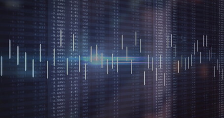 Image of digital data processing over computer servers