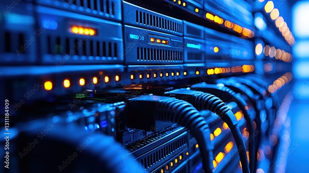 Poster powerful server engineered for high-performance computing and data management in modern data centers