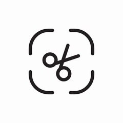 Scissors cut tool icon vector sign