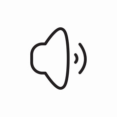 Volume sound low icon vector sign