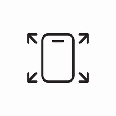 phone Screen resize expand icon vector sign