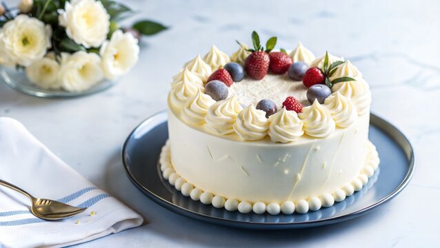 Close-up white vanila cake being sliced gooey layers dripping ganache Dark moody lighting foodie indulgence