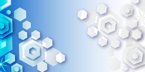 A Deep Dive into the World of Abstract Geometric Patterns: The Intersection of colourfull Hexagonal Grids with 3D Technology Lines