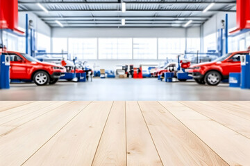 Bright Modern Auto Repair Shop Garage Interior Background Image for