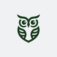 Minimalist owl logo