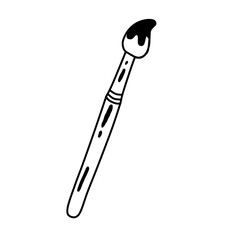 line art paint brush