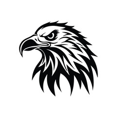 Fierce Eagle Head Tribal Tattoo Design