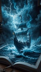 Ship in a book: a modern interpretation of marine themes using fantasy and 3D graphics