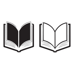 Minimalist Black Book Icons Set