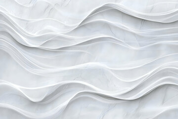 Obraz premium Abstract White Marble Wave Background 3D Illustration for use in