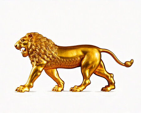  lion from Ishtar gate Babilon isolated on white