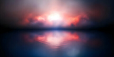 Obraz premium Abstract Red And Blue Sunset Reflection Backgrounds Image